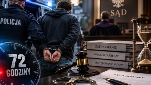 Policja zatrzymuje, sąd może aresztować. Co dzieje się przez pierwsze 72 godziny?